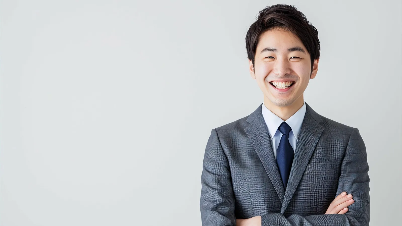 笑顔の新入社員